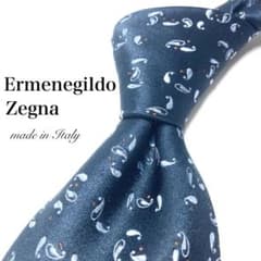 極美品】 Ermenegildo Zegna ペイズリー柄 ネクタイ ブラック - メルカリ