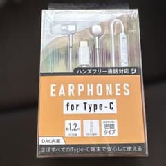 有線イヤホン　Type-C 白のサムネイル