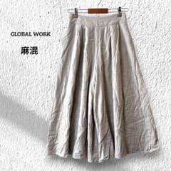 Global Work [M] Gaucho Pants, 50% Linen, Wide Leg, Easy Pants