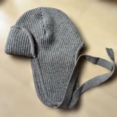 FUMIE TANAKA 耳あて付きグレー系ニット帽 フライトキャップ - メルカリ