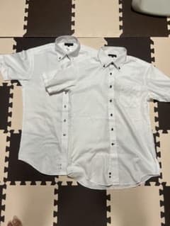 【美品2枚セット】タカキュー 半袖ワイシャツ Lサイズ ボタンダウンのサムネイル