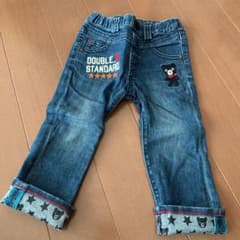 ミキハウス  ダブルビー  デニムパンツ　90サイズのサムネイル