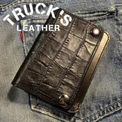 お札が折れない！ミドルトラッカーウォレット 3層 シルバー 栃木レザー