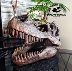DINOWORLD】ティラノサウルス 頭骨化石 ジュラシックパーク - メルカリ
