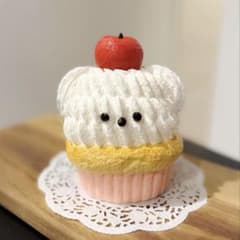 く*)様 手作りスクイーズ 姫りんごのわんわんカップケーキ ハンドメイド スクイのサムネイル