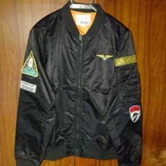値下げ！【新品】ＵＳ.ＡＲＭＹ. フライト ジャケット ＭＡ-１　黒 ＸＬのサムネイル