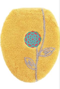 イエロー花刺繍トイレマットのサムネイル