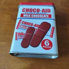CHOCO-AID 空き缶 ミルクチョコレート缶のサムネイル