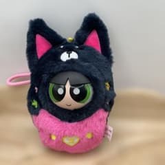 세일품 파워 퍼프 걸즈 봉제인형 패스 케이스 버터 컵×고양이③