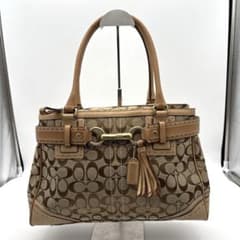 COACH トートバッグ シグネチャー 10508 ハンプトンズ キャリーオール