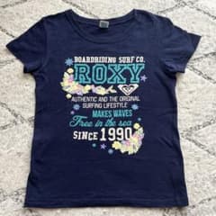 ROXY 半袖 Tシャツ ネイビー 花柄 ロゴのサムネイル