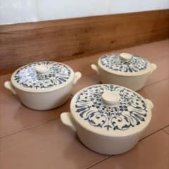 たち吉　アラベスク　セット たち吉☆TACHIKICHI☆アラベスク✨️蓋付きミニグラタン皿 3個セット