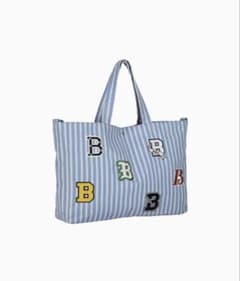 bibiy ストライプ 青 ブルー トートバッグ - メルカリ