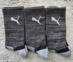 PUMA グレー ソックス 3足セット　24cm～26cmのサムネイル