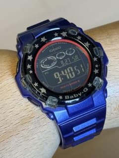 baby-G/時計/メタリック/ネイビー/BGR-3000/電波/ソーラー/良品 - メルカリ