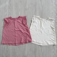 UNIQLOベビー 80cm フリルスリーブT 2枚セットのサムネイル