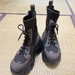 厚底 ソックスブーツ ブラウン　Mサイズのサムネイル