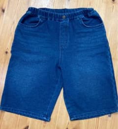 UNIQLOユニクロ　スウェットデニムハーフパンツ 150cmのサムネイル