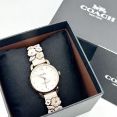 COACH デランシー 花モチーフ 腕時計 フラワー レザー 箱付き レディース COACH デランシー 花モチーフ 腕時計 フラワー レザー 箱付き