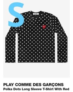 S コムデギャルソン PLAY ドット柄 長袖Tシャツ サイズS - メルカリ