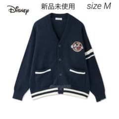 ディズニー　ミッキー&ミニー　カーディガン　ユニセックス　L カウチン未使用 レア 新品未使用 ミッキー ミニー カーディガン M ユニセックス メンズ
