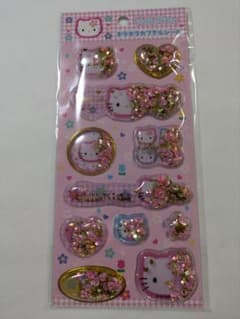 【正規品】Hello Kitty キラキラカプセルシール　カオハナ柄のサムネイル