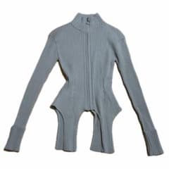 poppy あさぎーにょ garter cut rib zip top - メルカリ