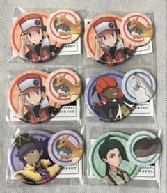 ポケモンマスターズ EX ポケモン＆トレーナー缶バッジ 6点セット ⑻