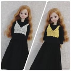 リカちゃん　手編み　重ね着用ビスチェ　2点セットのサムネイル