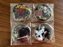 スパイダーマン　金バッジ 4枚セットのサムネイル