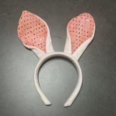 うさ耳 カチューシャ ピンク スパンコール