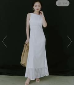 斧乃木様専用出品】anuans ジオメトリックレースパネルワンピース