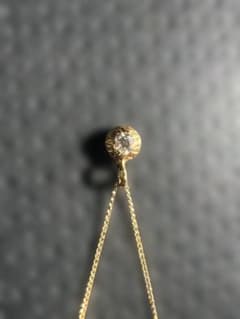 hirondelle イロンデール K18 一粒ダイヤ ネックレス - メルカリ