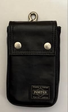 PORTER 吉田カバン レザーポーチ 小物入れ ブラック　（期間限定セール）のサムネイル