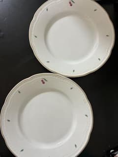 チェリー模様の皿 2枚セット　リチャードジノリ　約25cm 大皿　高級　食器 チェリー模様の皿 2枚セット リチャードジノリ 約25cm 大皿 高級 食器