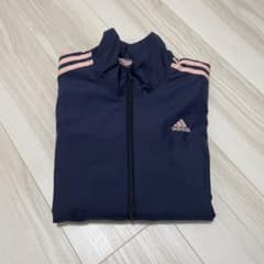 adidas レディース ジャージ ジャケット ネイビーのサムネイル