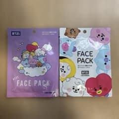 BT21 Face Mask Set (2 types): Peach & Aloe