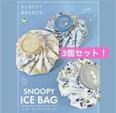 新品 保冷 スヌーピー アイスバッグ 3個セット 氷のう 氷嚢のサムネイル
