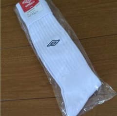 値下げ！アンブロ ストッキング サッカー フットサル 白 ホワイト 子供のサムネイル