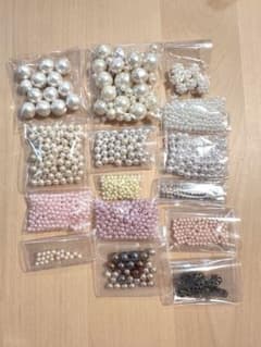 【値下げ】コットンパール含　パールビーズまとめ売りのサムネイル