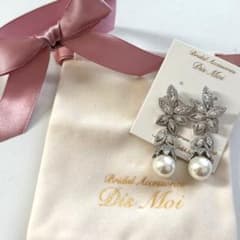 イヤリング -結婚式,ブライダルイヤリング,ジルコニア（着画あり）のサムネイル