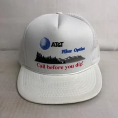 【USA古着】AT&T ビンテージ メッシュキャップ 企業もの ホワイト 白