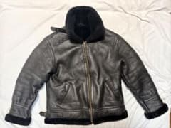 AVFLY 羊毛皮 B-3 ムートンジャケット 黒 - メルカリ