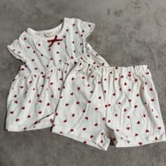 【美品】ハート柄 半袖Tシャツ ショートパンツ セット 90cmのサムネイル