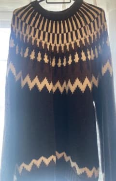 BEAMS ノルディックセーター Mサイズ ブラウンのサムネイル