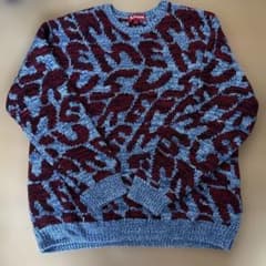 Supreme レオパード柄 ニットセーター Lのサムネイル