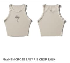 レディガガ　タンクMAYHEM CROSS BABY RIB CROP TANK Lady Gaga レディーガガ MAYHEM タンクトップ XL表記 - メルカリ