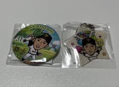 ジャイアンツ ガチャ 赤星 缶バッジとキーホルダーセットのサムネイル
