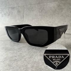 美品 PRADA サングラス 三角ロゴ 黒 SPR09Z 箱・ケース付き - メルカリ