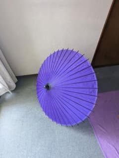 日本舞踊 舞踊傘 紫色 舞台用のサムネイル